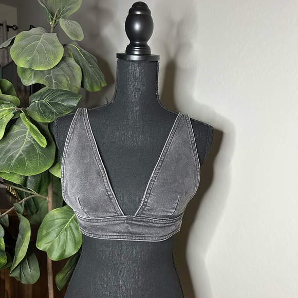 Denim Bralette Top - Picture 1 of 9